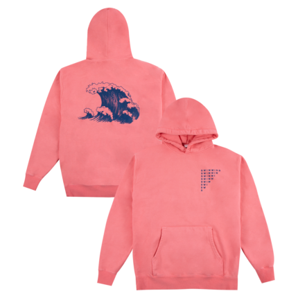 Mac Miller Swimming Wave Heavyweight Hoodie - Coral